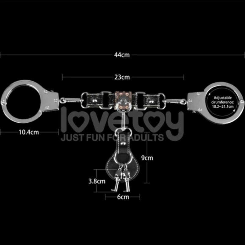 กุญแจมือโลหะพรีเมียม Rebellion Reign Heavy Metal Handcuffs (Silver) | LordToys
