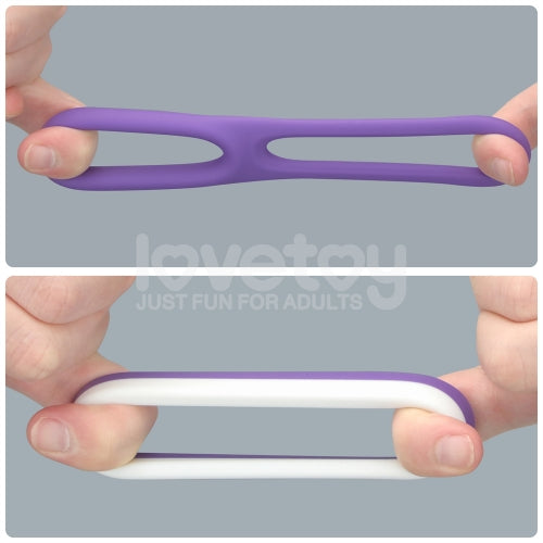 Cock Ring ห่วงรัด Pinnacle Pro Flex Duo สีม่วง-ขาว Comfort Fit | Lordtoys