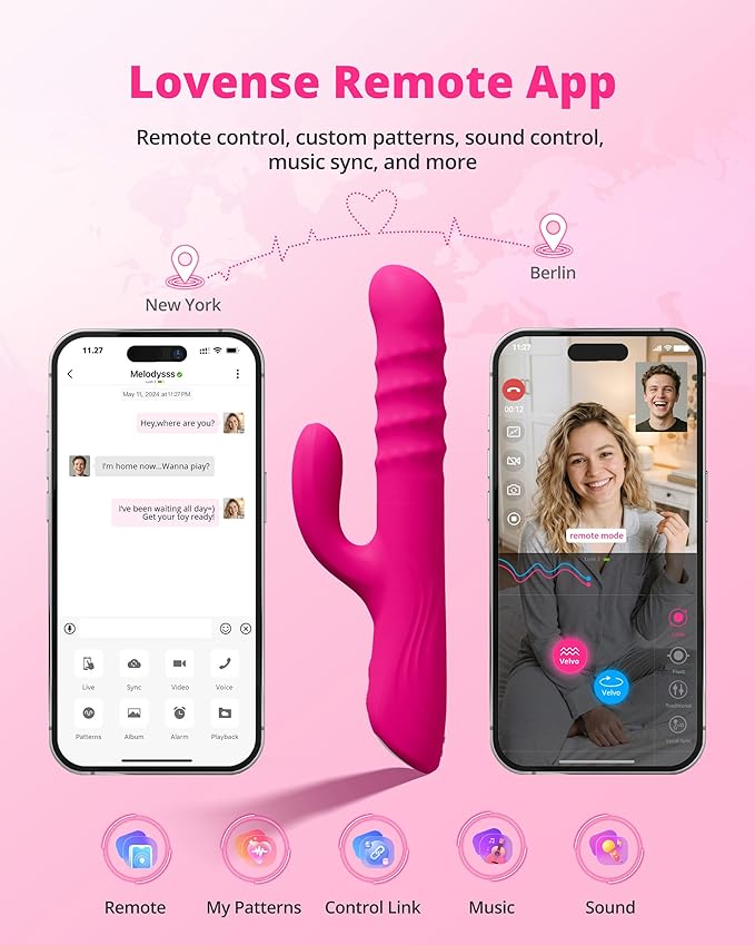 Lovense Velvo เครื่องสั่น Rabbit ไข่มุกหมุนได้ คุมผ่านแอป | LordToys