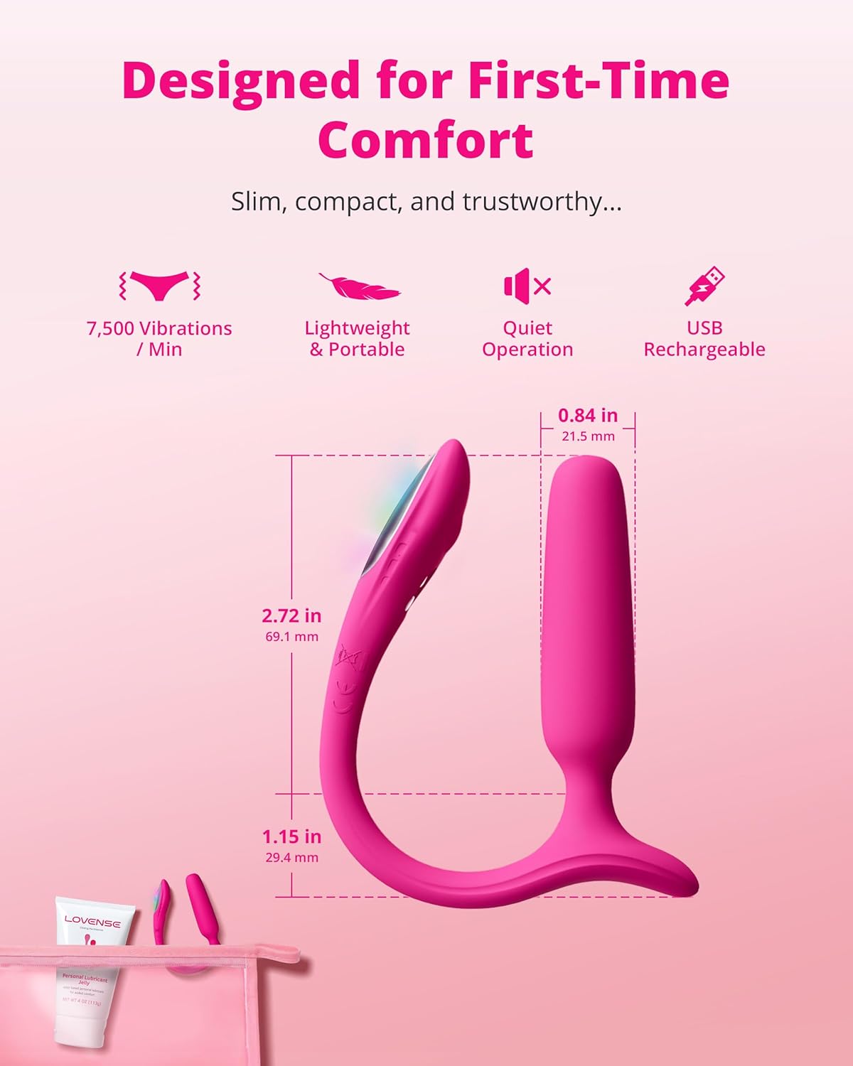 Lovense Lush Anal butt plug อัจฉริยะ ควบคุมผ่านแอปทางไกล | LordToys