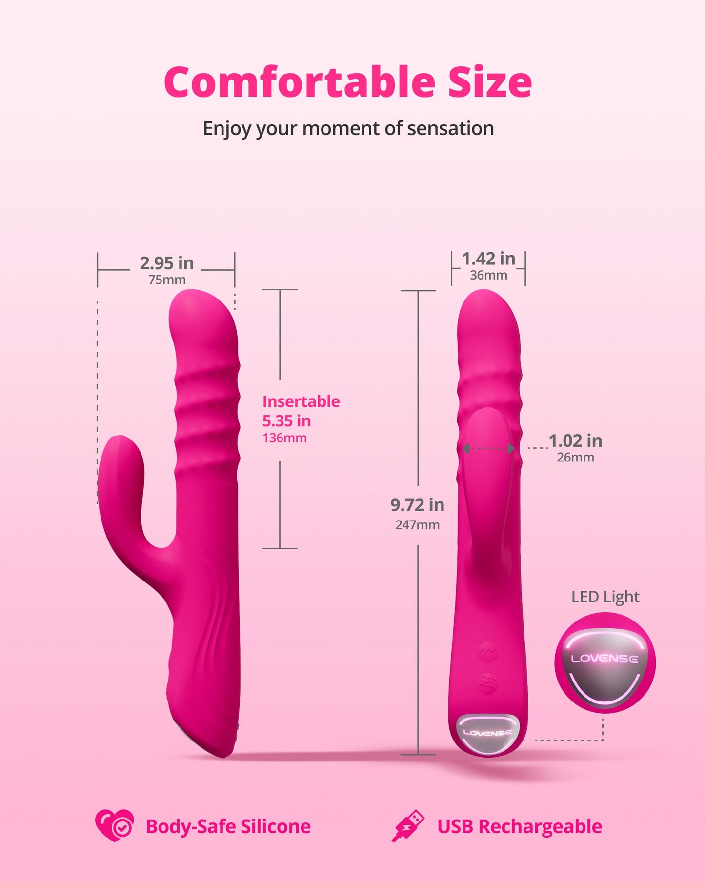 Lovense Velvo เครื่องสั่น Rabbit ไข่มุกหมุนได้ คุมผ่านแอป | LordToys