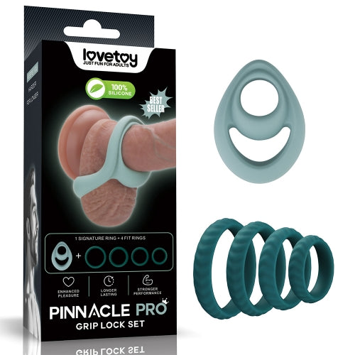 เซ็ตห่วงรัด Lovetoys Pinnacle Pro Grip Lock Set สีเขียว (5 ชิ้น) | Lordtoys